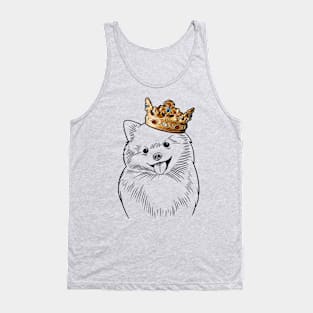 Pomeranian Dog King Queen Wearing Crown Tank Top